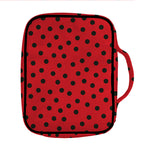 Black Spots Ladybird Pattern Print Front Pocket Bible Bag