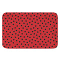 Black Spots Ladybird Pattern Print Indoor Door Mat
