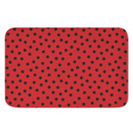 Black Spots Ladybird Pattern Print Indoor Door Mat