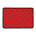 Black Spots Ladybird Pattern Print Kitchen Mat