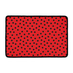 Black Spots Ladybird Pattern Print Kitchen Mat