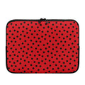 Black Spots Ladybird Pattern Print Laptop Sleeve
