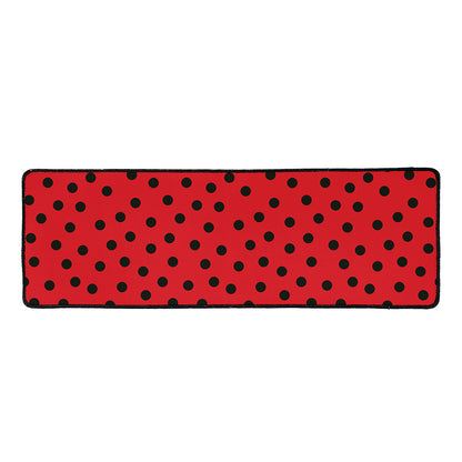 Black Spots Ladybird Pattern Print Long Kitchen Mat