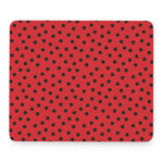 Black Spots Ladybird Pattern Print Mouse Pad