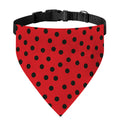 Black Spots Ladybird Pattern Print Over The Collar Dog Bandana