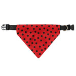 Black Spots Ladybird Pattern Print Over The Collar Dog Bandana