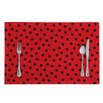 Black Spots Ladybird Pattern Print Placemat