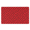 Black Spots Ladybird Pattern Print Polyester Doormat