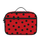 Black Spots Ladybird Pattern Print Portable Lunch Bag