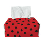 Black Spots Ladybird Pattern Print Rectangle Tissue Box Cover