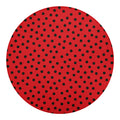 Black Spots Ladybird Pattern Print Round Blanket