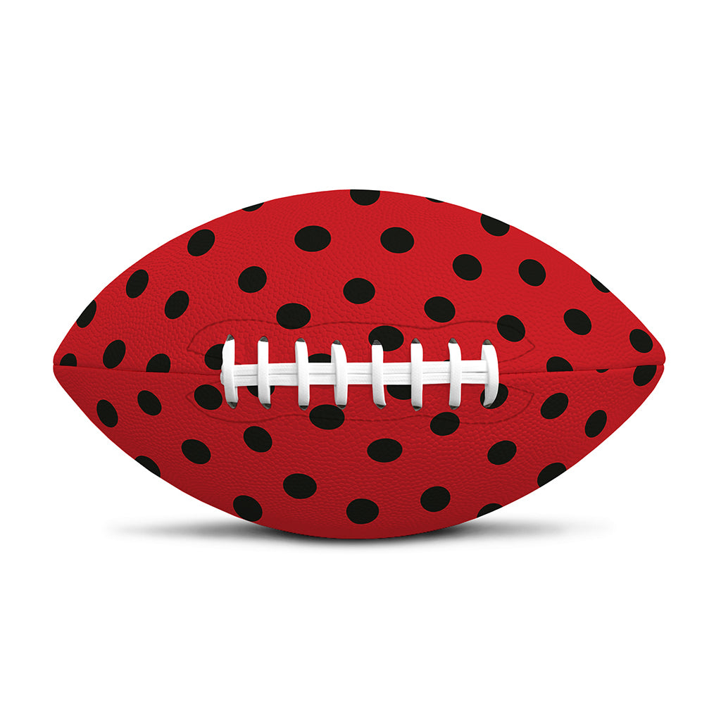 Black Spots Ladybird Pattern Print Rugby Ball
