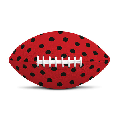 Black Spots Ladybird Pattern Print Rugby Ball