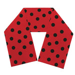 Black Spots Ladybird Pattern Print Scarf