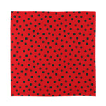 Black Spots Ladybird Pattern Print Silk Bandana