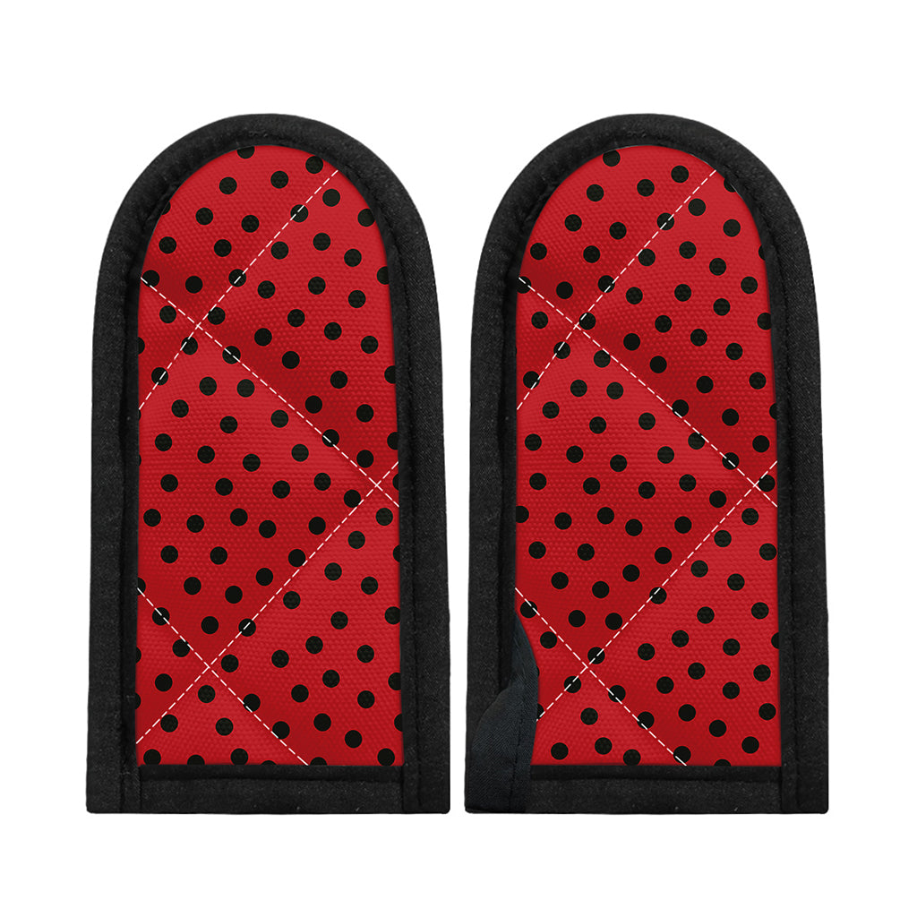 Black Spots Ladybird Pattern Print Skillet Handle Cover