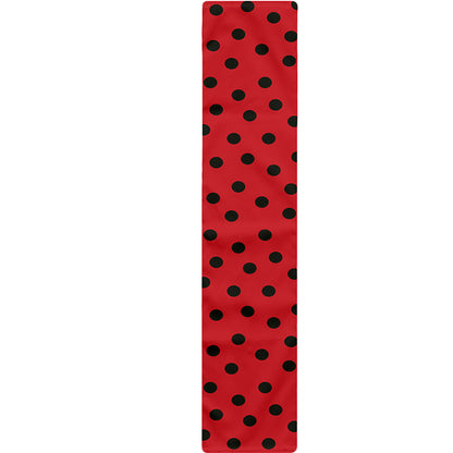 Black Spots Ladybird Pattern Print Table Runner