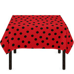 Black Spots Ladybird Pattern Print Tablecloth