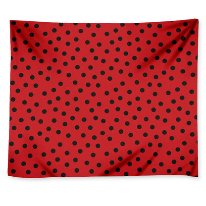 Black Spots Ladybird Pattern Print Tapestry
