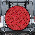 Black Spots Ladybird Pattern Print Tire Cover