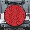 Black Spots Ladybird Pattern Print Tire Cover