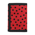 Black Spots Ladybird Pattern Print Trifold Wallet