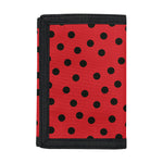 Black Spots Ladybird Pattern Print Trifold Wallet