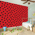 Black Spots Ladybird Pattern Print Wall Sticker