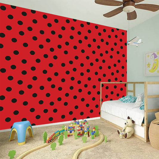 Black Spots Ladybird Pattern Print Wall Sticker