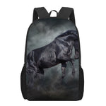 Black Stallion Horse Print 17 Inch Backpack