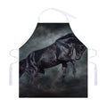 Black Stallion Horse Print Adjustable Apron