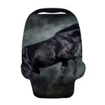Black Stallion Horse Print Baby Seat Cover