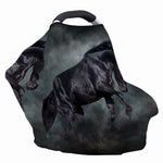 Black Stallion Horse Print Baby Seat Cover