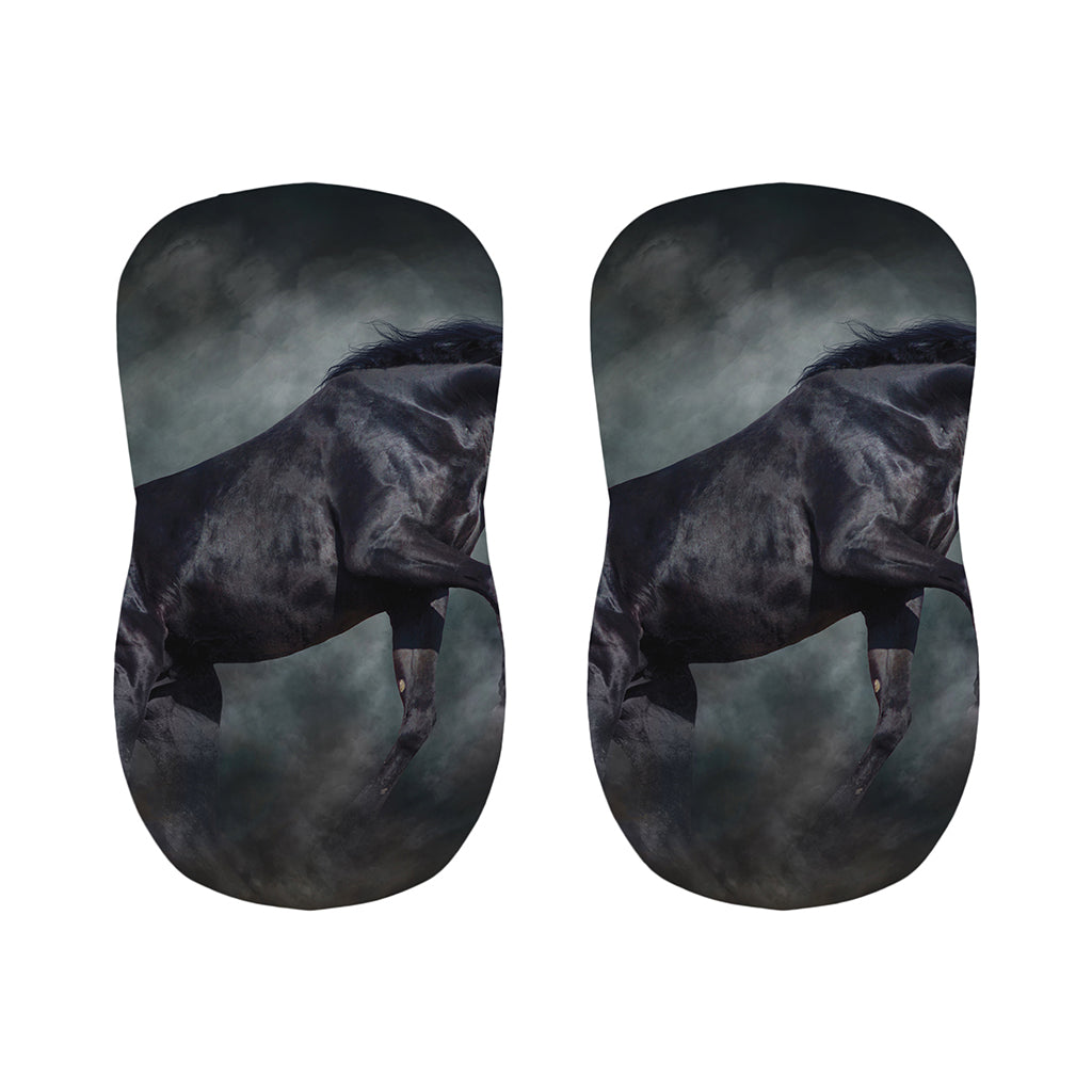 Black Stallion Horse Print Bar Stool Covers