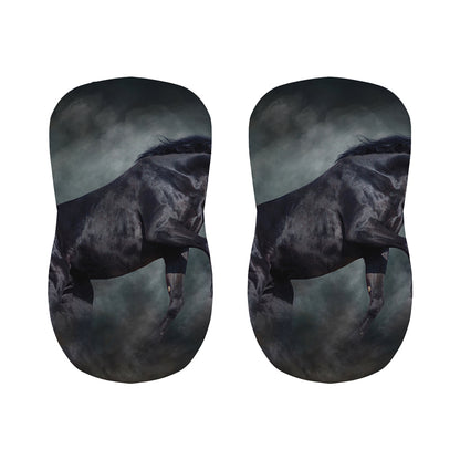 Black Stallion Horse Print Bar Stool Covers