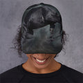 Black Stallion Horse Print Baseball Cap