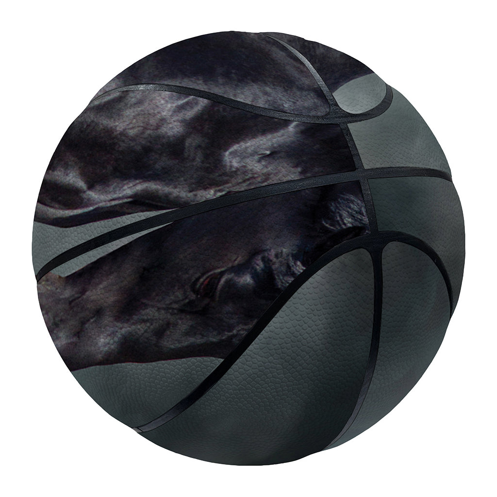 Black Stallion Horse Print Basketball