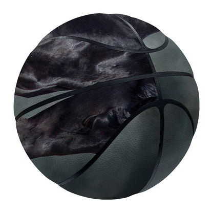Black Stallion Horse Print Basketball