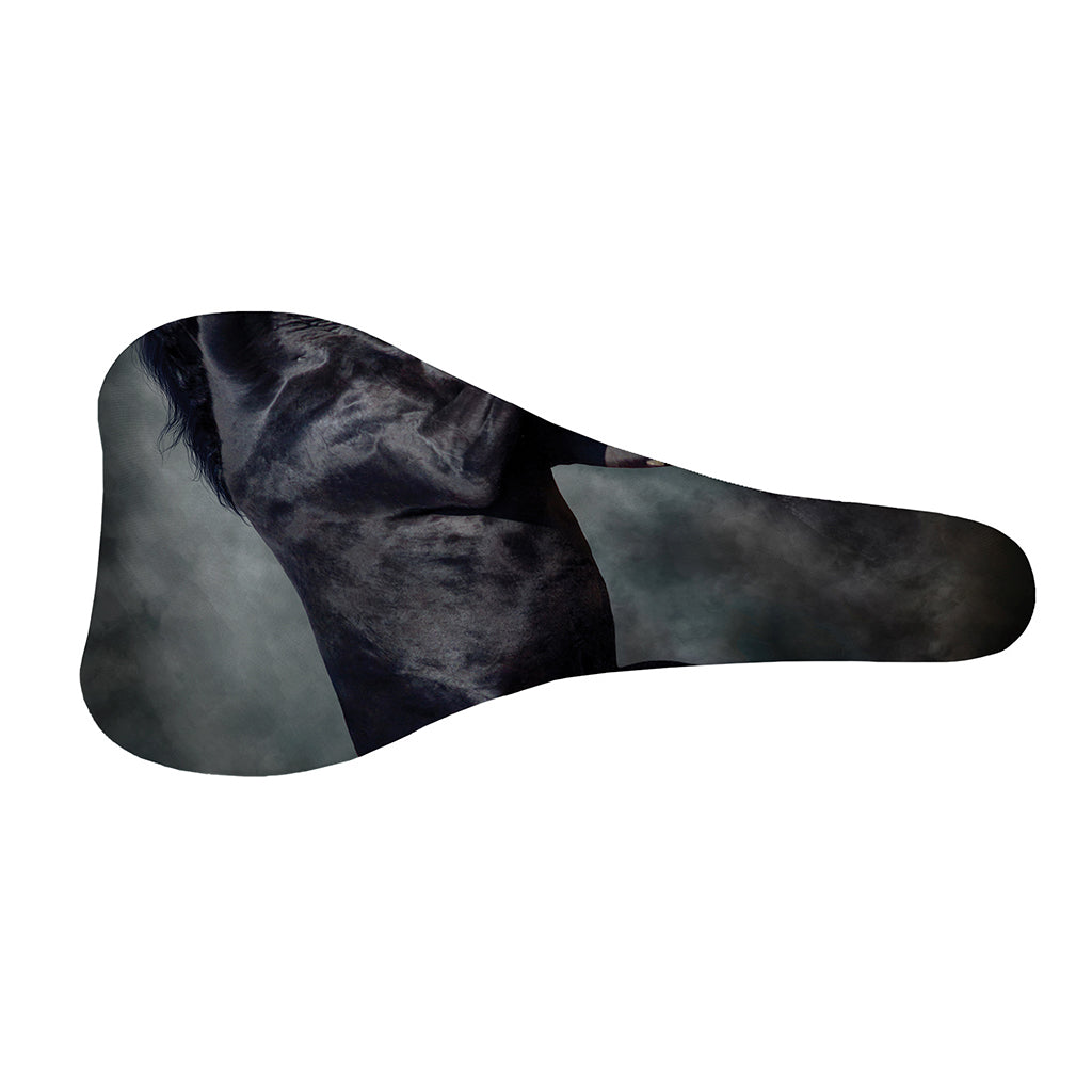 Black Stallion Horse Print Bicycle Seat Cover
