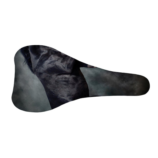 Black Stallion Horse Print Bicycle Seat Cover