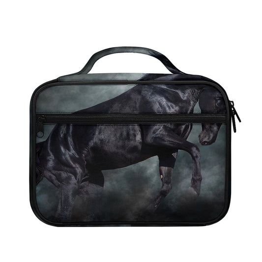 Black Stallion Horse Print Briefcase Bible Bag