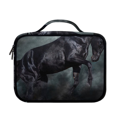 Black Stallion Horse Print Briefcase Bible Bag