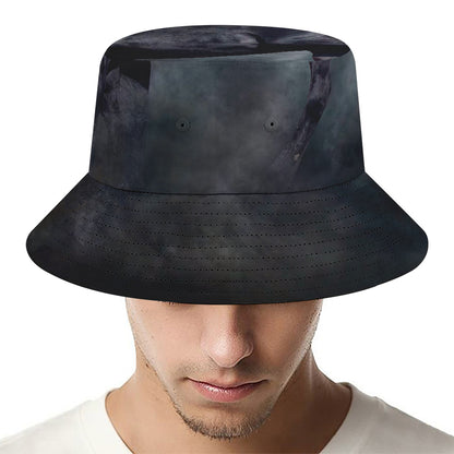 Black Stallion Horse Print Bucket Hat