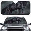 Black Stallion Horse Print Car Windshield Sun Shade