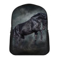 Black Stallion Horse Print Casual Backpack