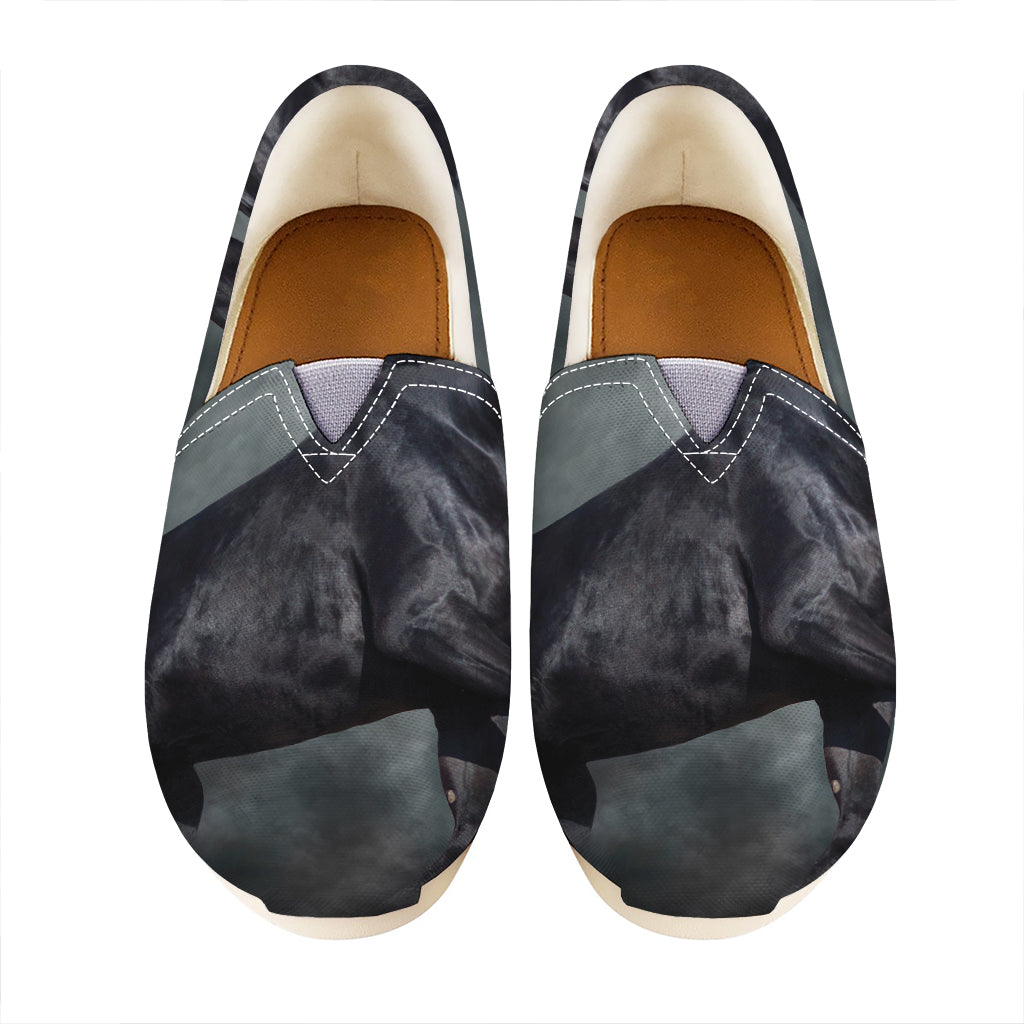 Black Stallion Horse Print Casual Shoes