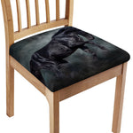 Black Stallion Horse Print Chair Cushion Cover