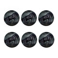 Black Stallion Horse Print Coaster Set