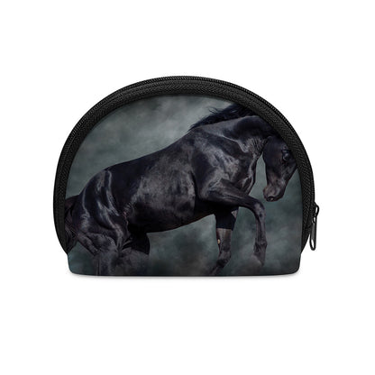 Black Stallion Horse Print Coin Purse