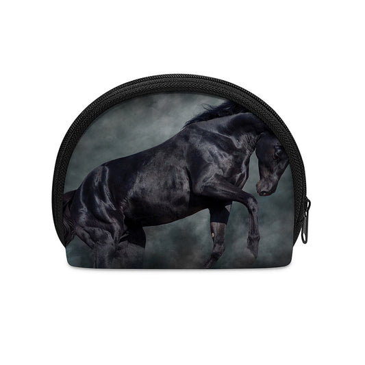 Black Stallion Horse Print Coin Purse